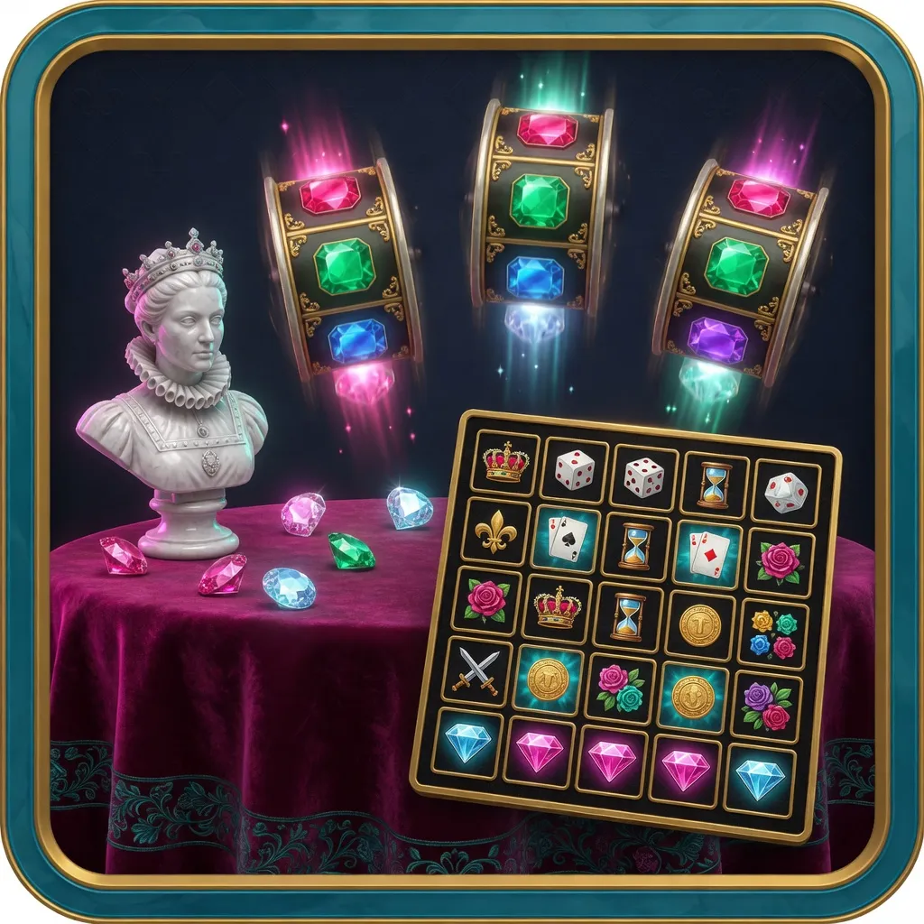 Renaissance diamonds and Slingo grid for Da Vinci Diamonds free play